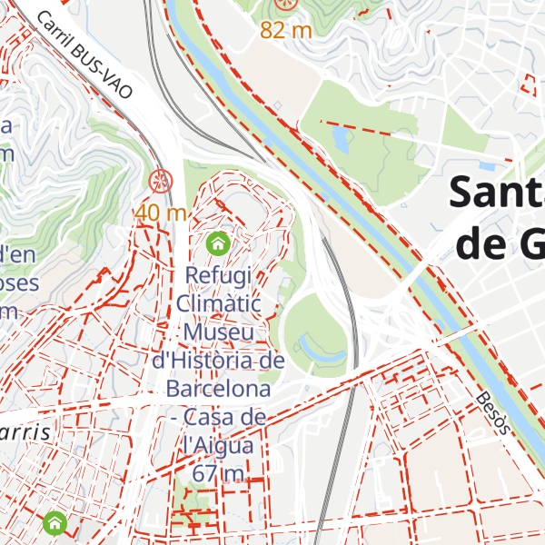 Map of Refugi climàtic Centre Esportiu Municipal Trinitat Vella