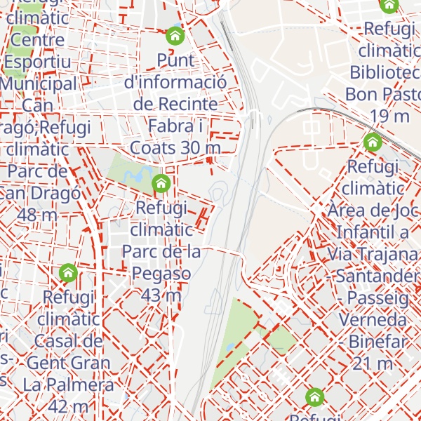 Map of Refugi climàtic Biblioteca La Sagrera-Marina Clotet