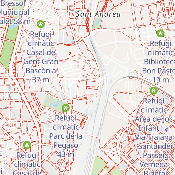 Map of Refugi climàtic Casal de Barri Can Portabella