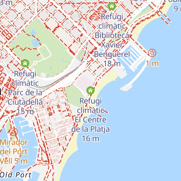 Map of Refugi climàtic El Centre de la Platja