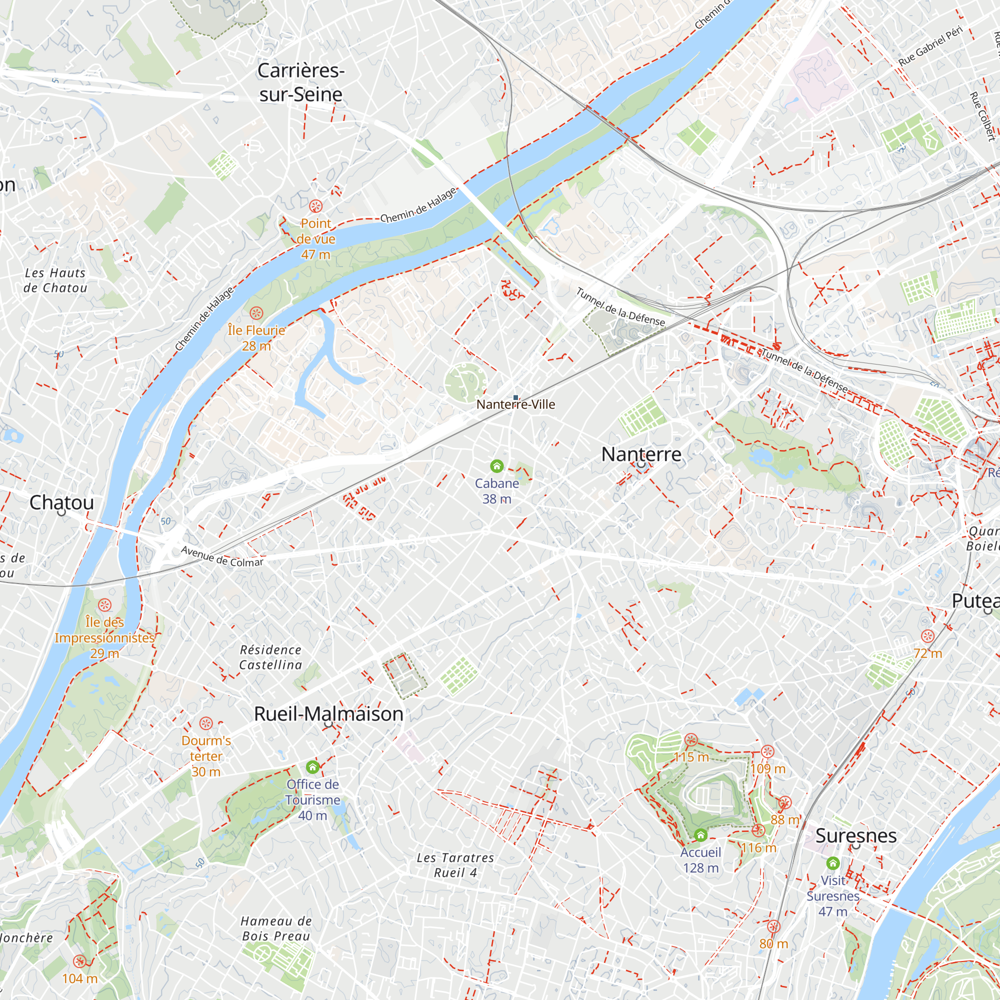 Office de Tourisme de Nanterre map