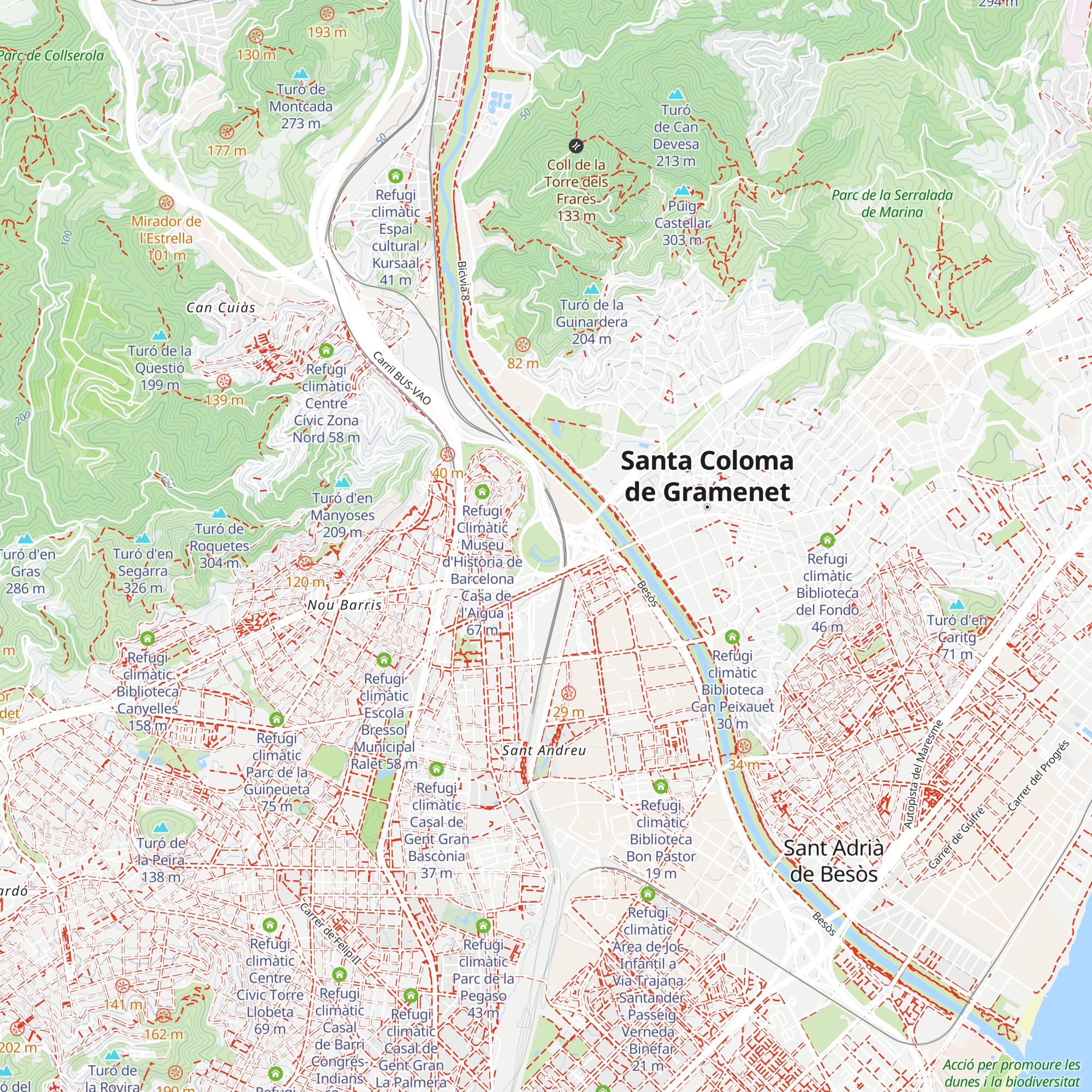 Refugi climàtic Parc de la Trinitat map