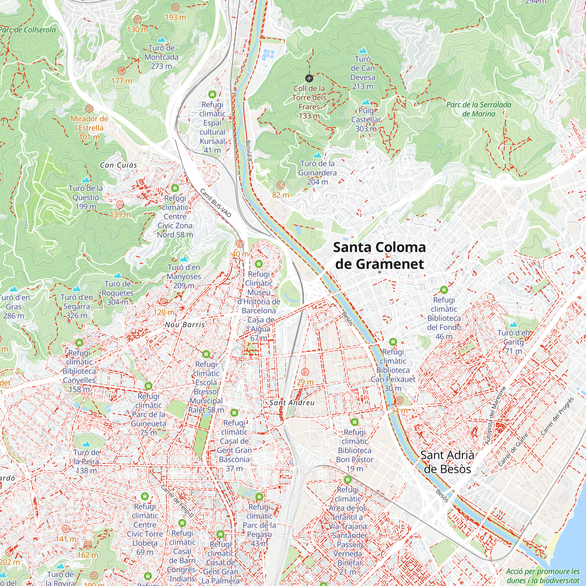 Refugi climàtic Parc de la Trinitat map
