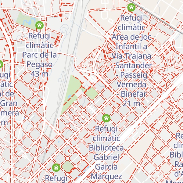 Map of Refugi climàtic Parc de Sant Martí