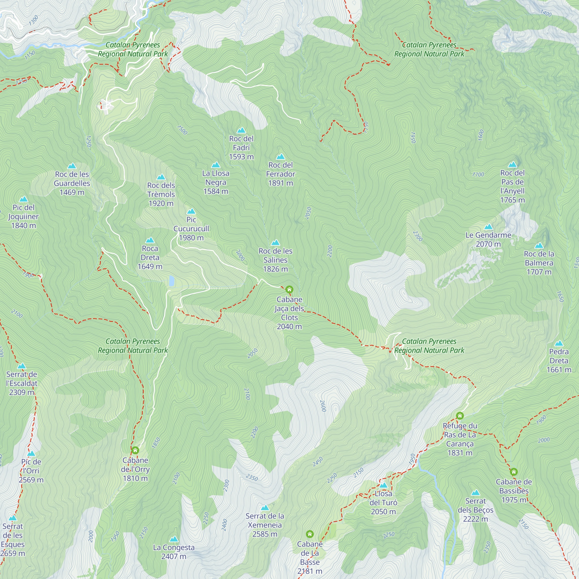 Cabane Jaça dels Clots map