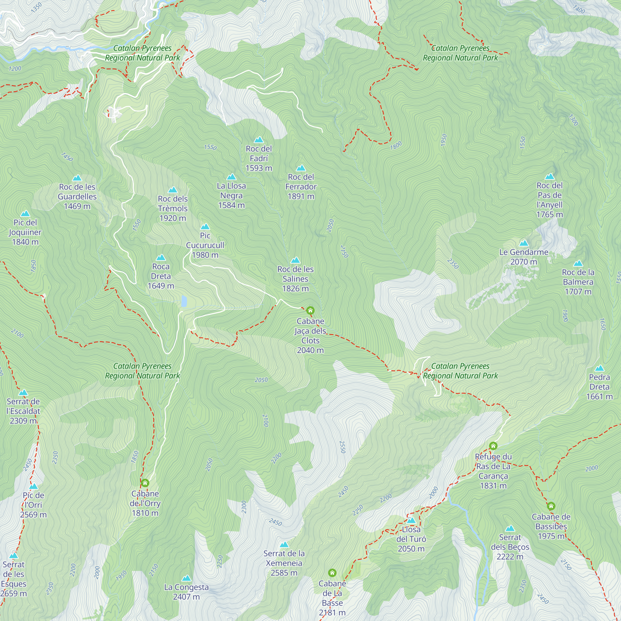 Cabane Jaça dels Clots map