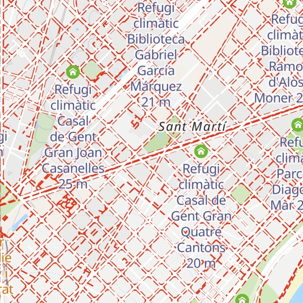 Map of Refugi climàtic Parc del Centre del Poblenou