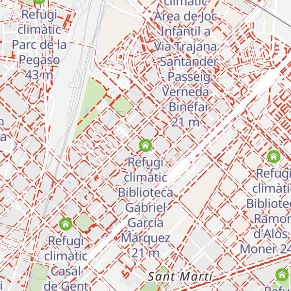 Map of Refugi climàtic Biblioteca Gabriel García Márquez