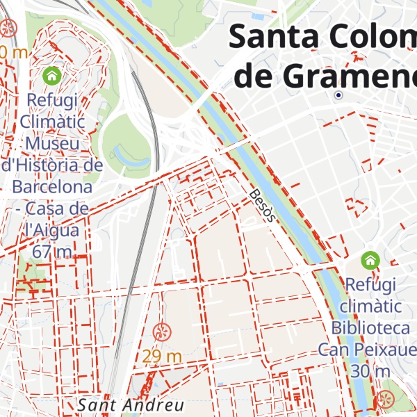 Map of Refugi climàtic Centre Cívic Baró de Viver
