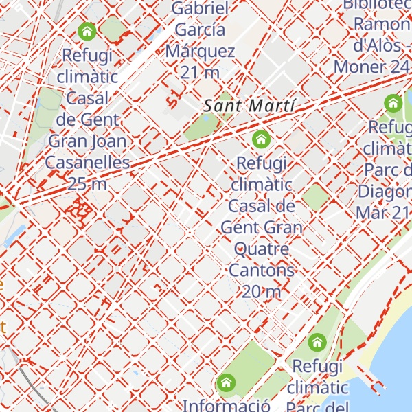 Map of Refugi climàtic Centre Esportiu Municipal Can Felipa