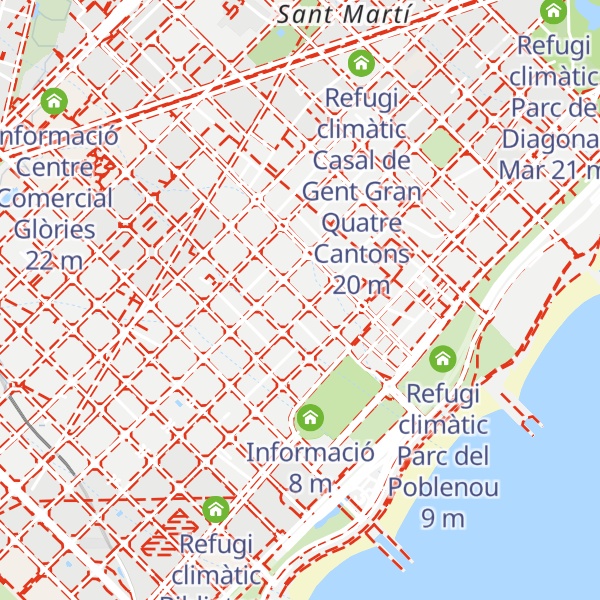 Map of Refugi climàtic Centre d'Urgències i Emergències Socials de Barcelona