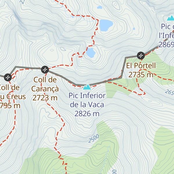 Map of Pic Inferior de la Vaca