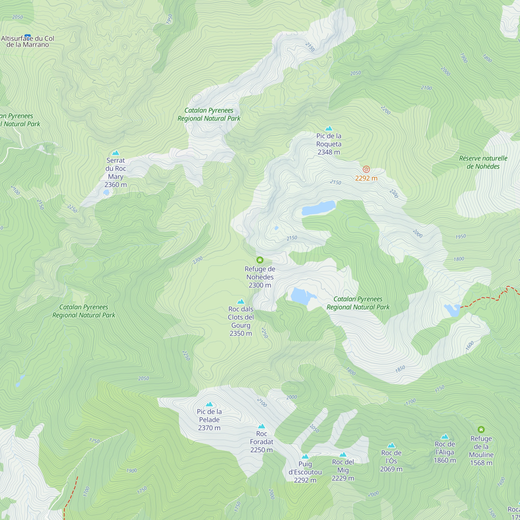 Refuge de Nohèdes map