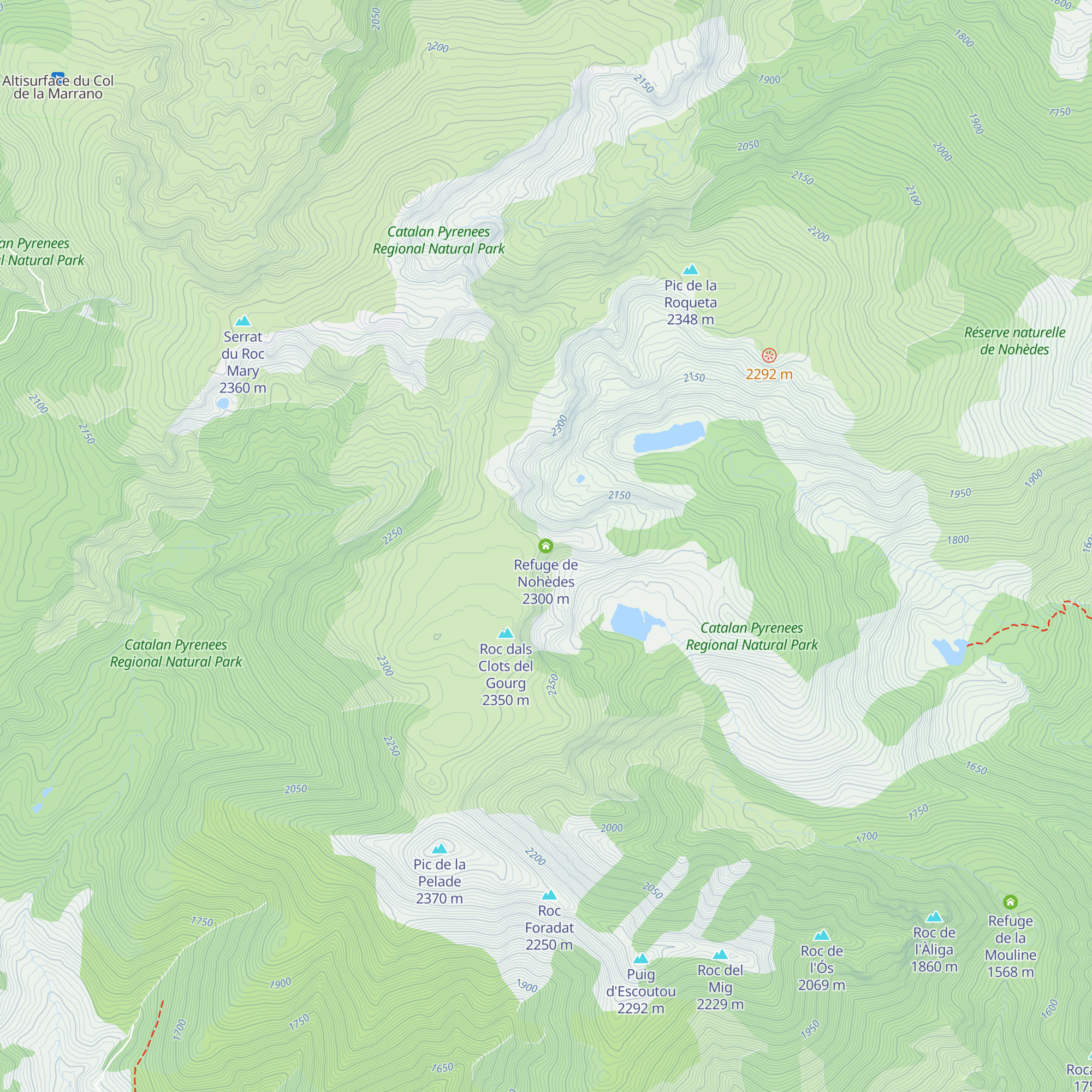 Refuge de Nohèdes map