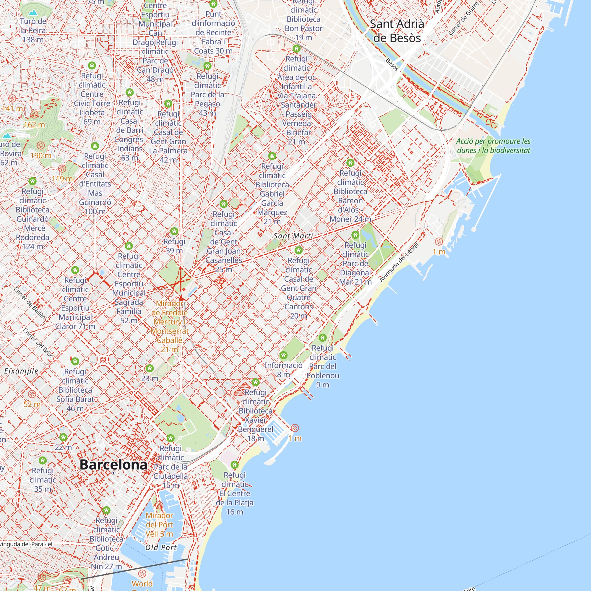 Refugi climàtic Casal de Gent Gran Taulat - Can Saladrigas map