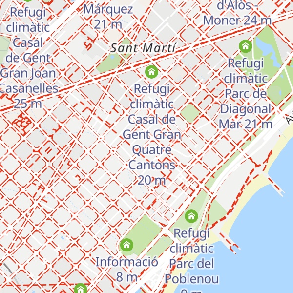 Map of Refugi climàtic Casal de Gent Gran Taulat - Can Saladrigas