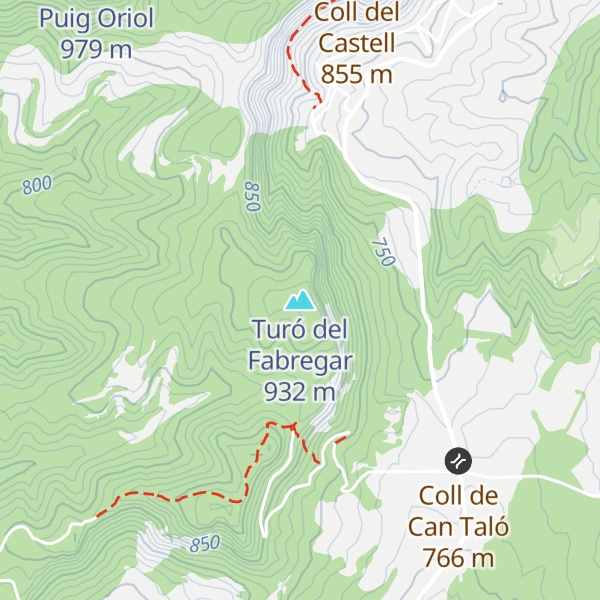 Map of Turó del Fabregar
