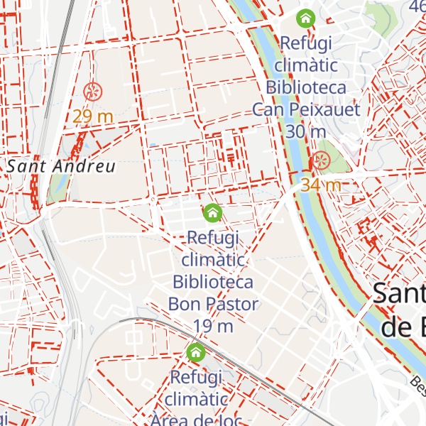 Map of Refugi climàtic Biblioteca Bon Pastor