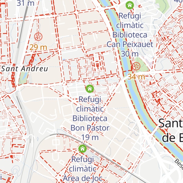 Map of Refugi climàtic Centre Cívic del Bon Pastor