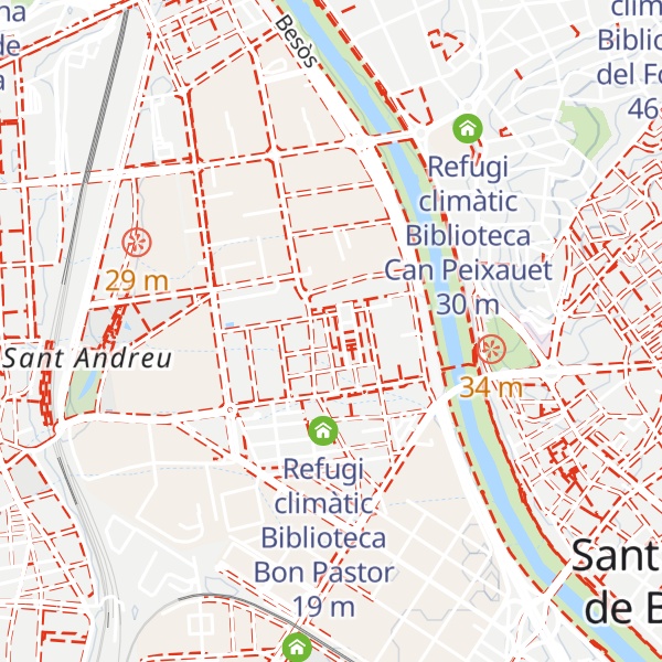 Map of Refugi climàtic Casal de Gent Gran Bon Pastor