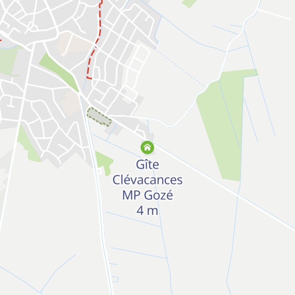 Map of Gîte Clévacances MP Gozé