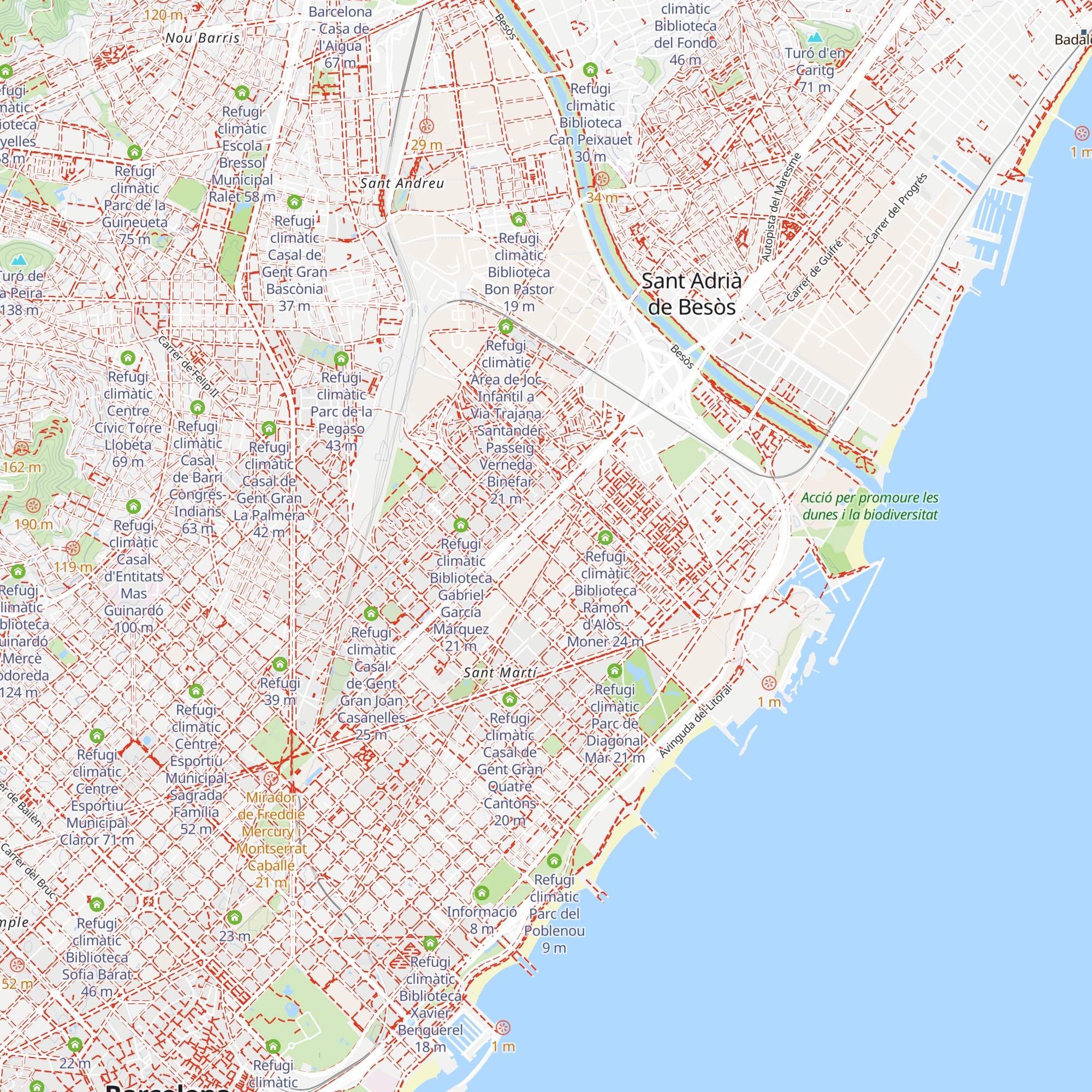 Refugi climàtic Casal de Gent Gran map