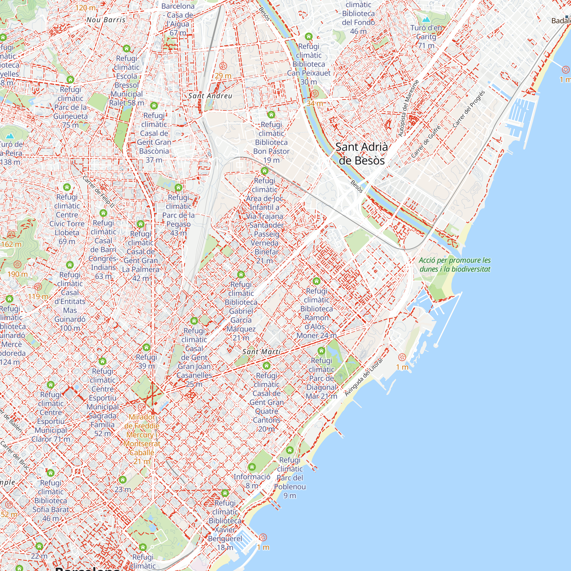 Refugi climàtic Casal de Gent Gran map
