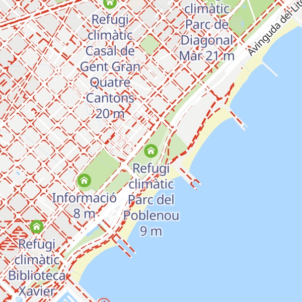 Map of Refugi climàtic Parc del Poblenou