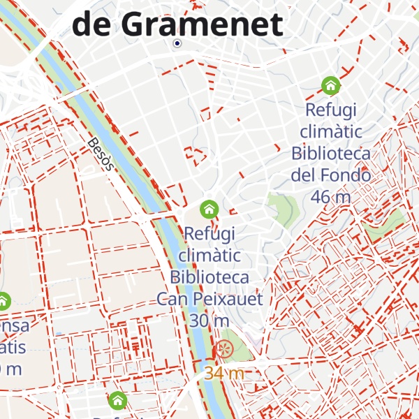 Map of Refugi climàtic Biblioteca Can Peixauet