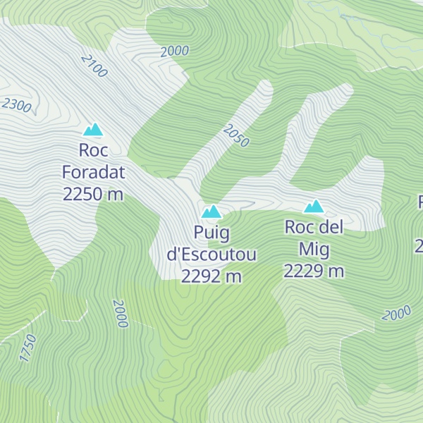 Map of Puig d'Escoutou