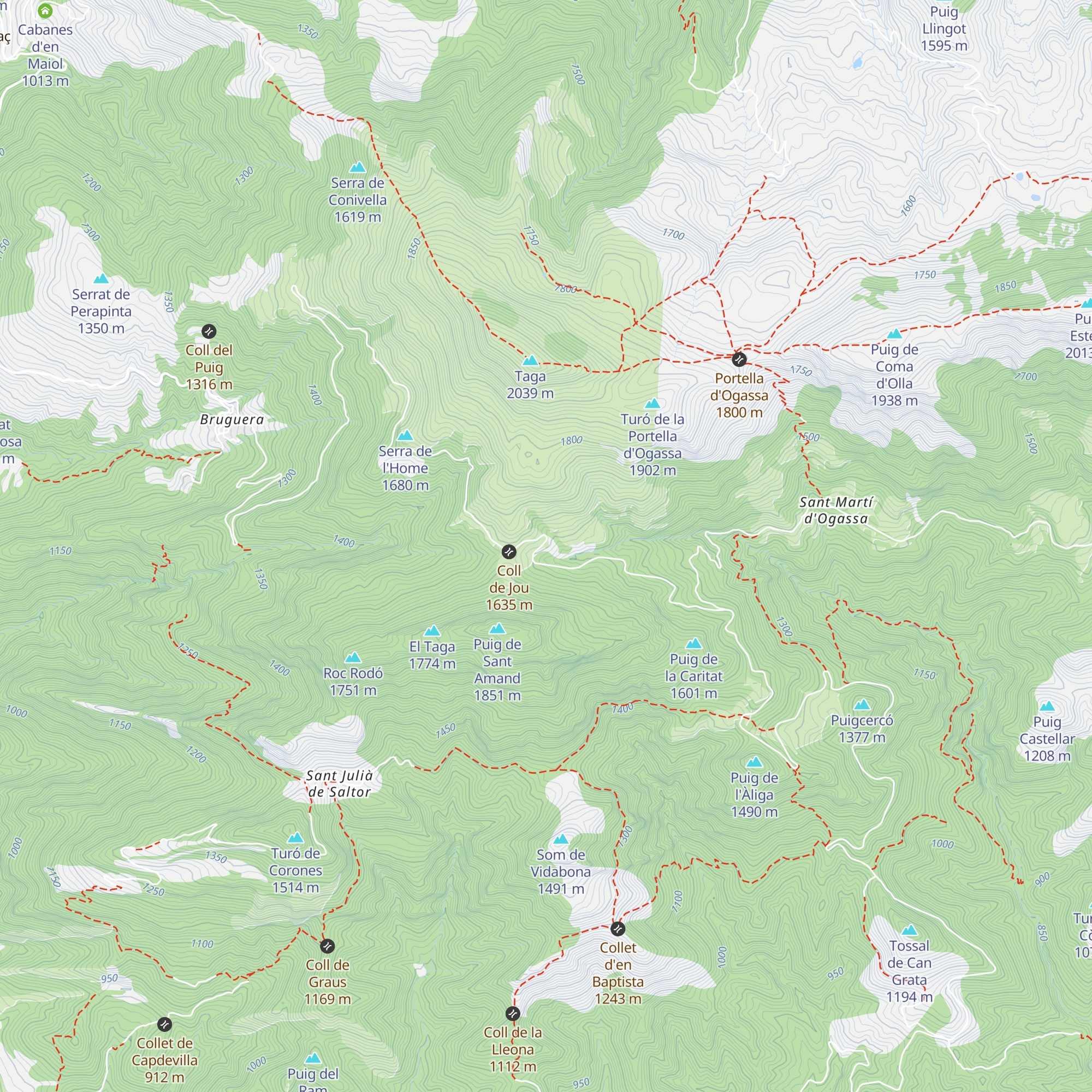 Refugi forestal de Sant Jordi map