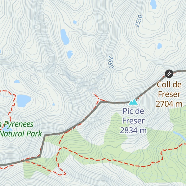 Map of Pic de l'Infern