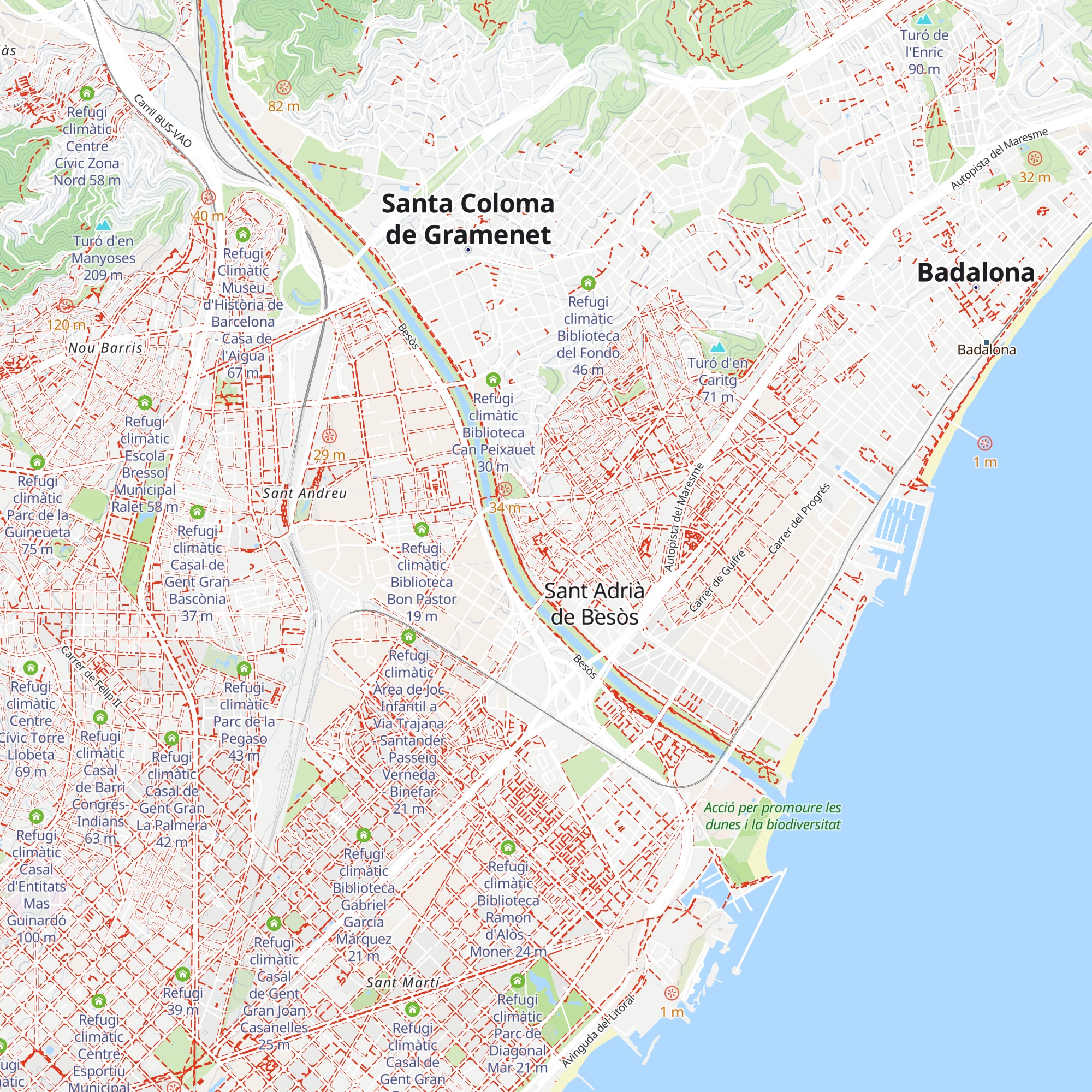 Refugi climàtic Casal Dalt de la Vila map
