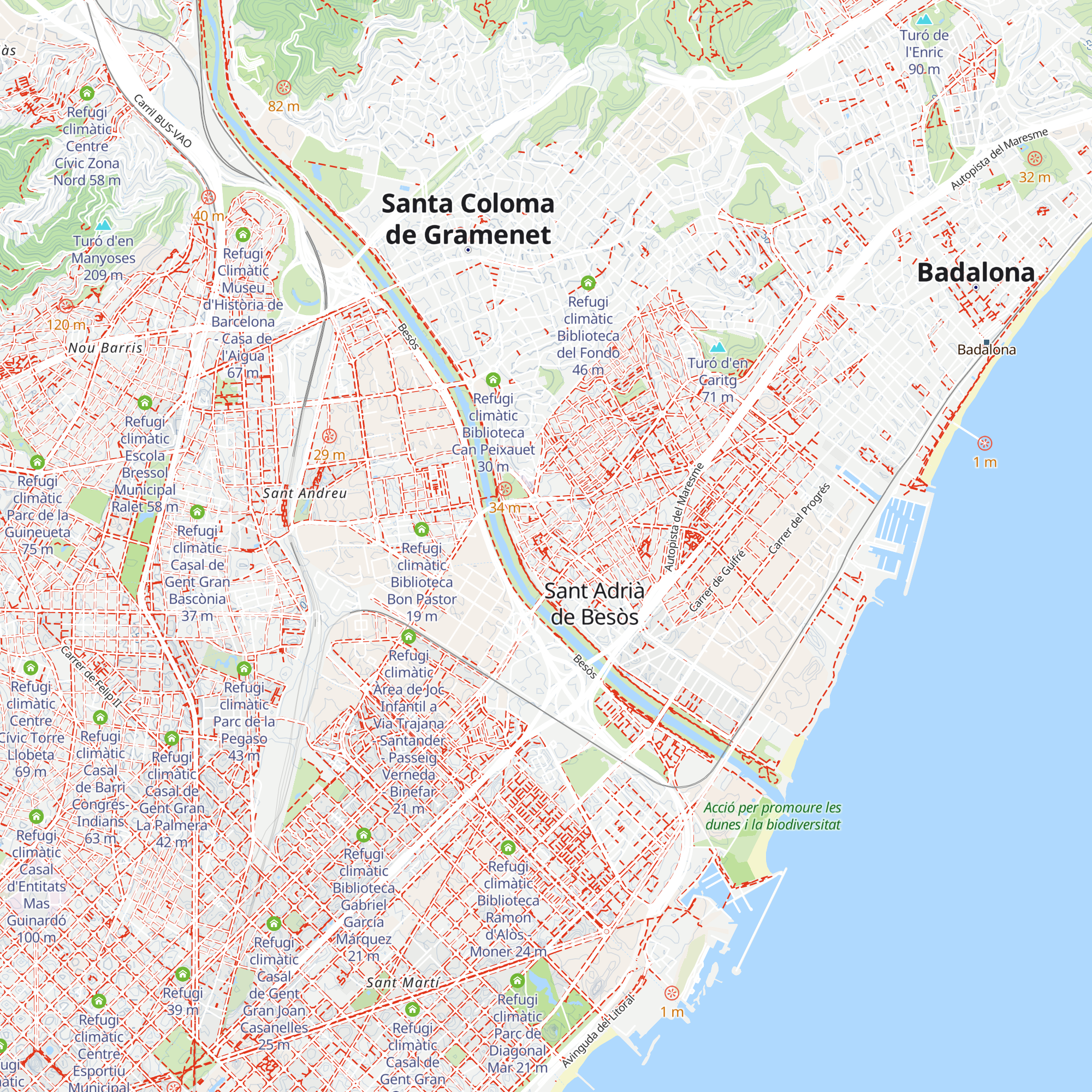 Refugi climàtic Casal Dalt de la Vila map