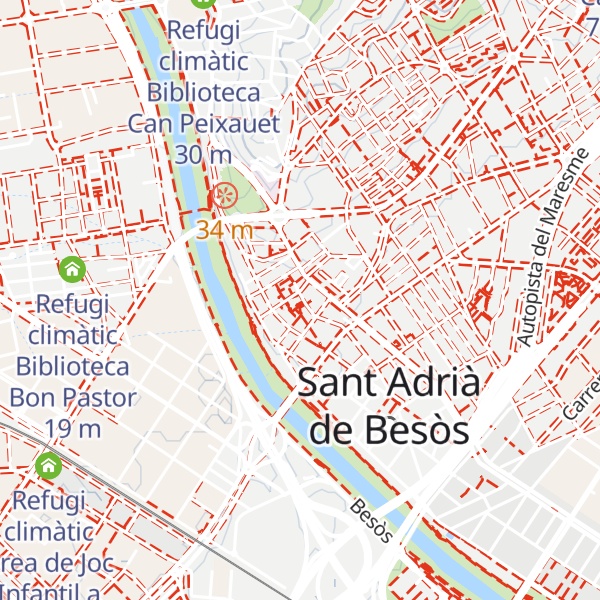 Map of Refugi climàtic Casal Dalt de la Vila