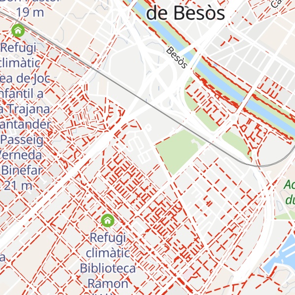 Map of Refugi climàtic Centre Cultural Besòs