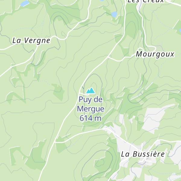 Map of Puy de Mergue