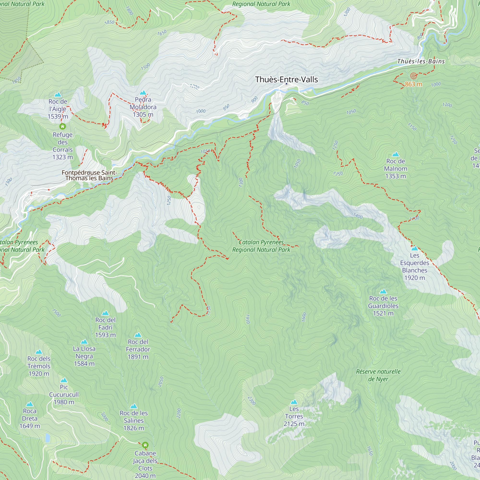 Refuge de Dona pa map