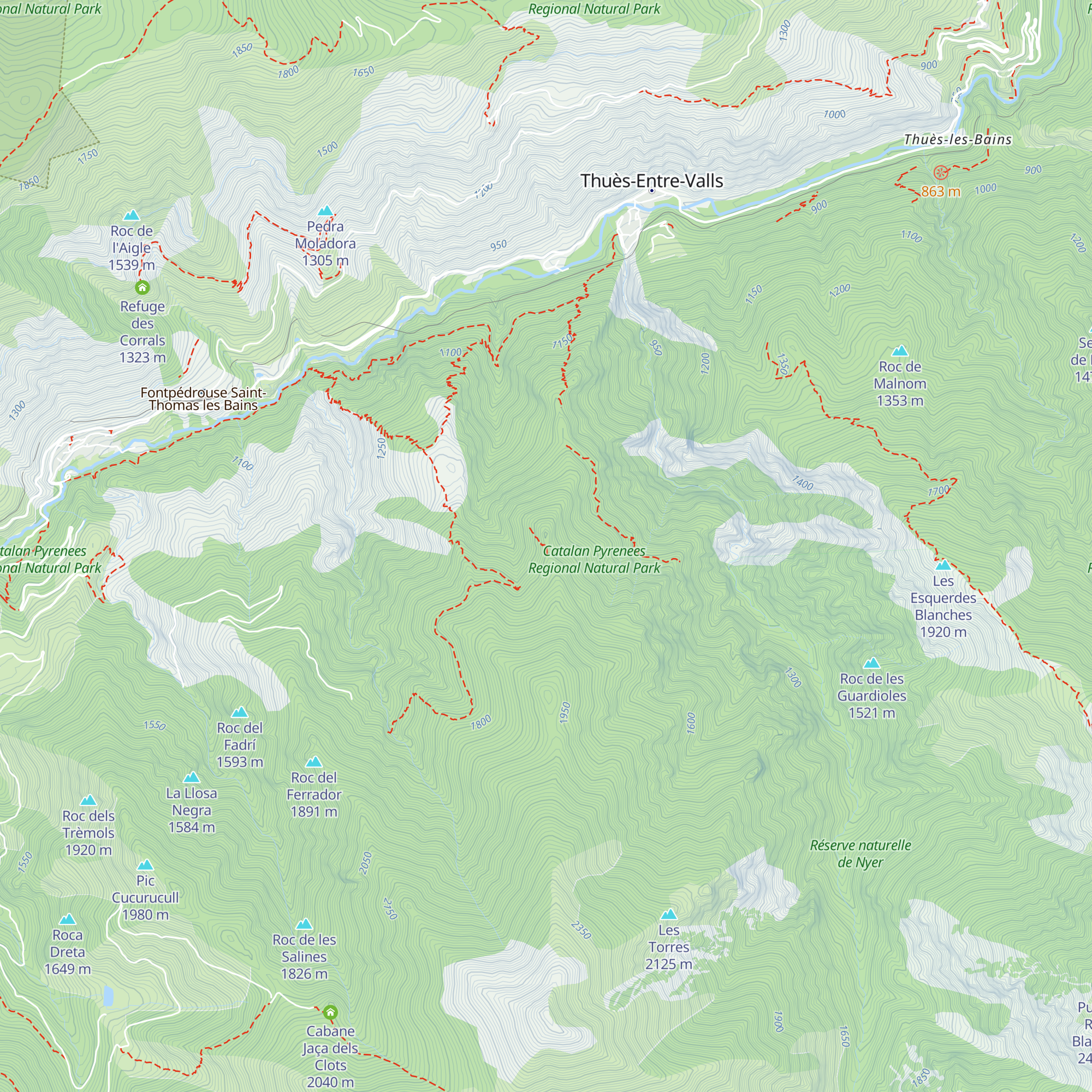 Refuge de Dona pa map