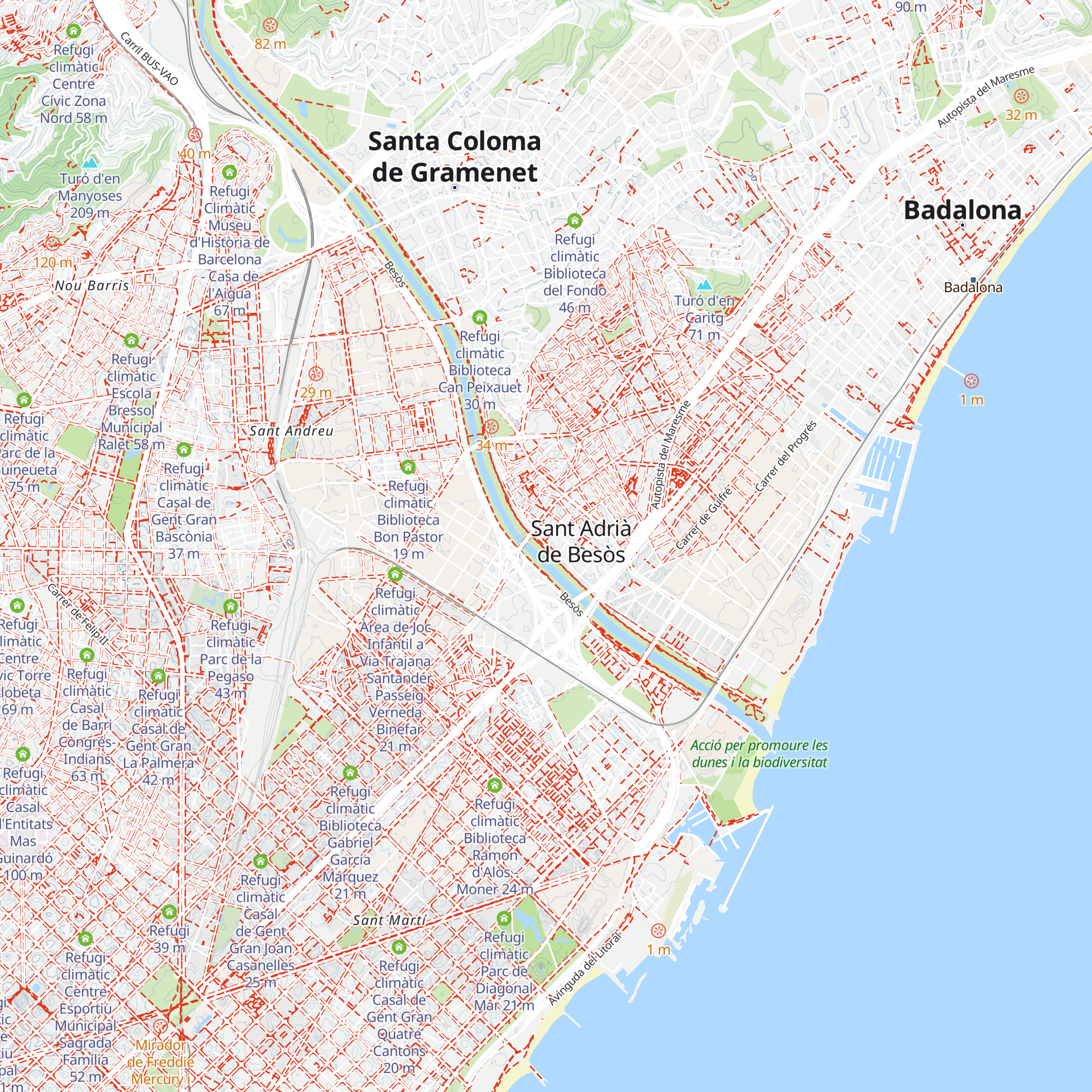 Refugi climàtic Arbreda de la Rambleta map