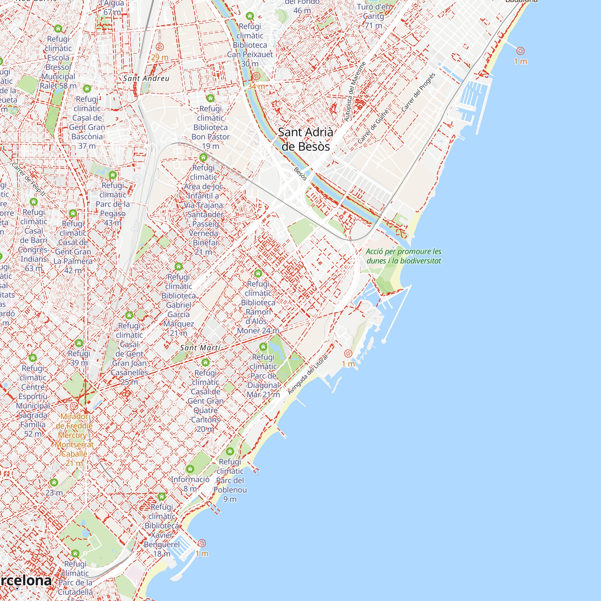 Refugi climàtic Casal de Gent Gran Joan Maragall map