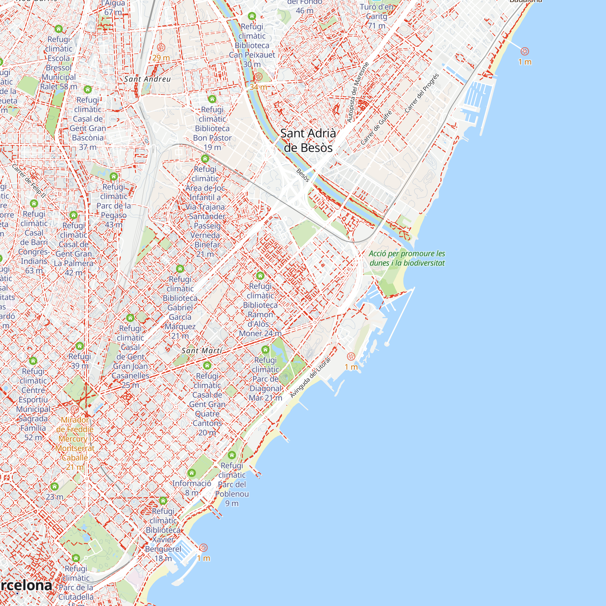 Refugi climàtic Casal de Gent Gran Joan Maragall map