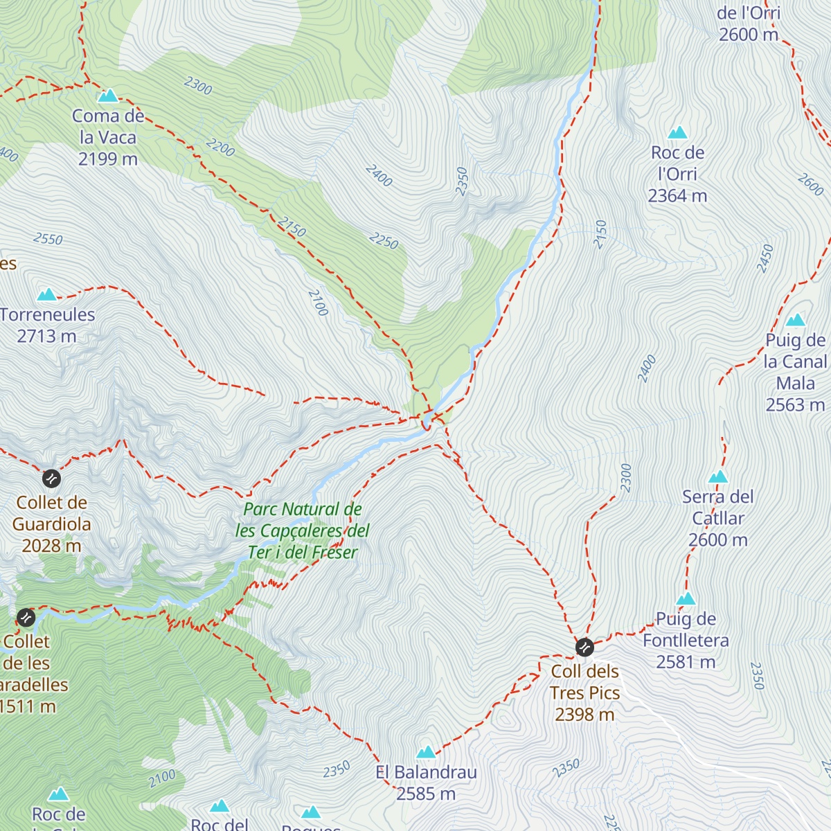 Refugi de Coma de Vaca map