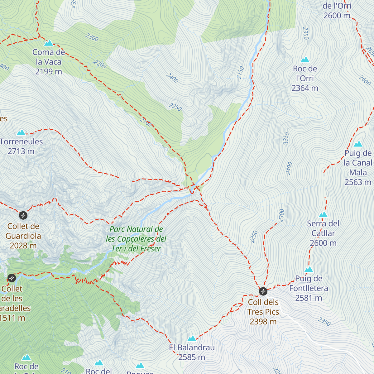Refugi de Coma de Vaca map