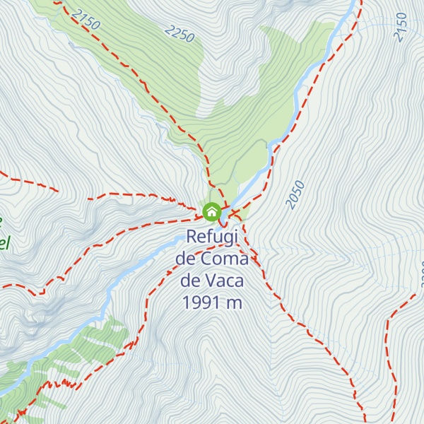 Map of Refugi de Coma de Vaca