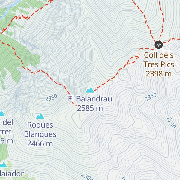 Map of El Balandrau
