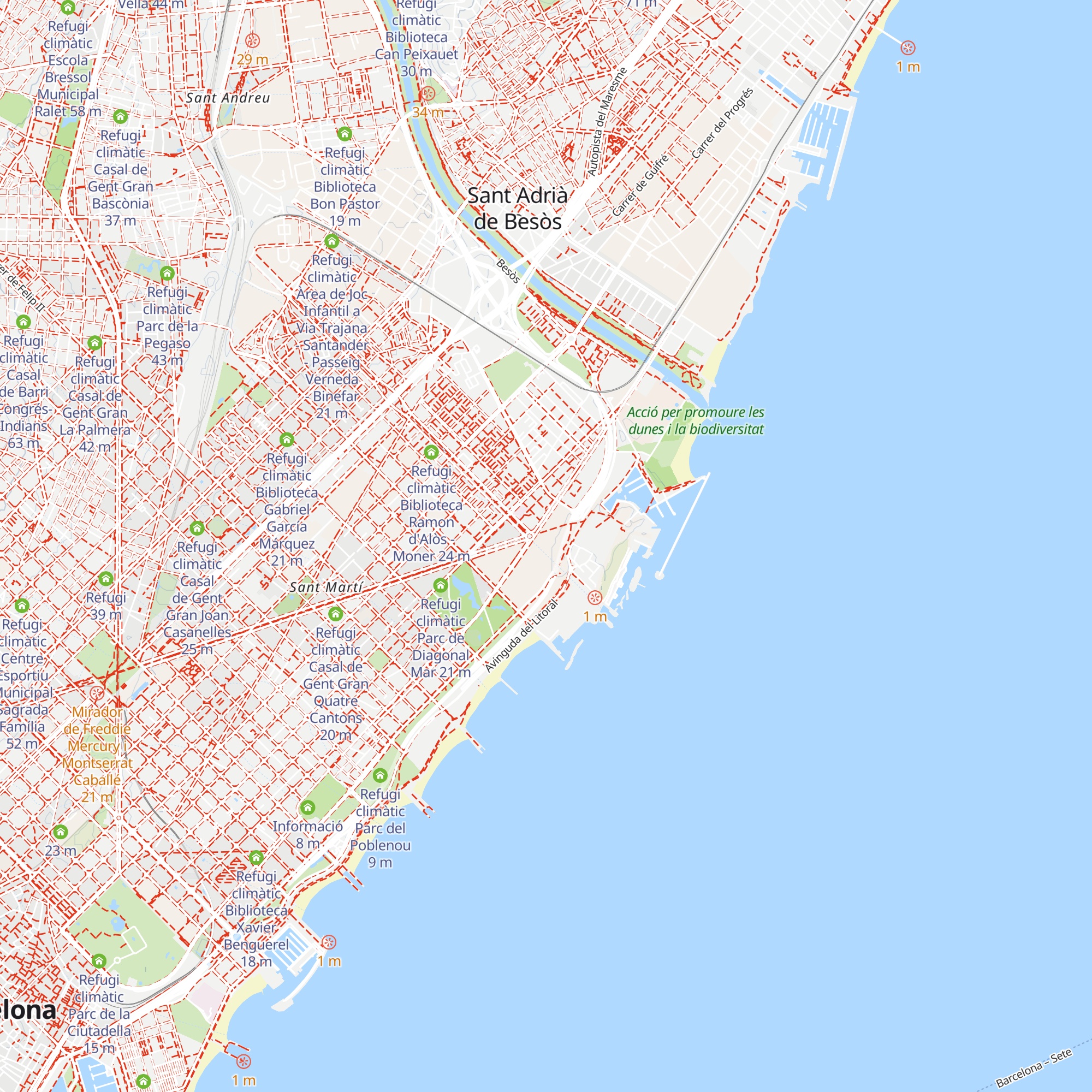 Refugi climàtic Museu de Ciències Naturals de Barcelona map