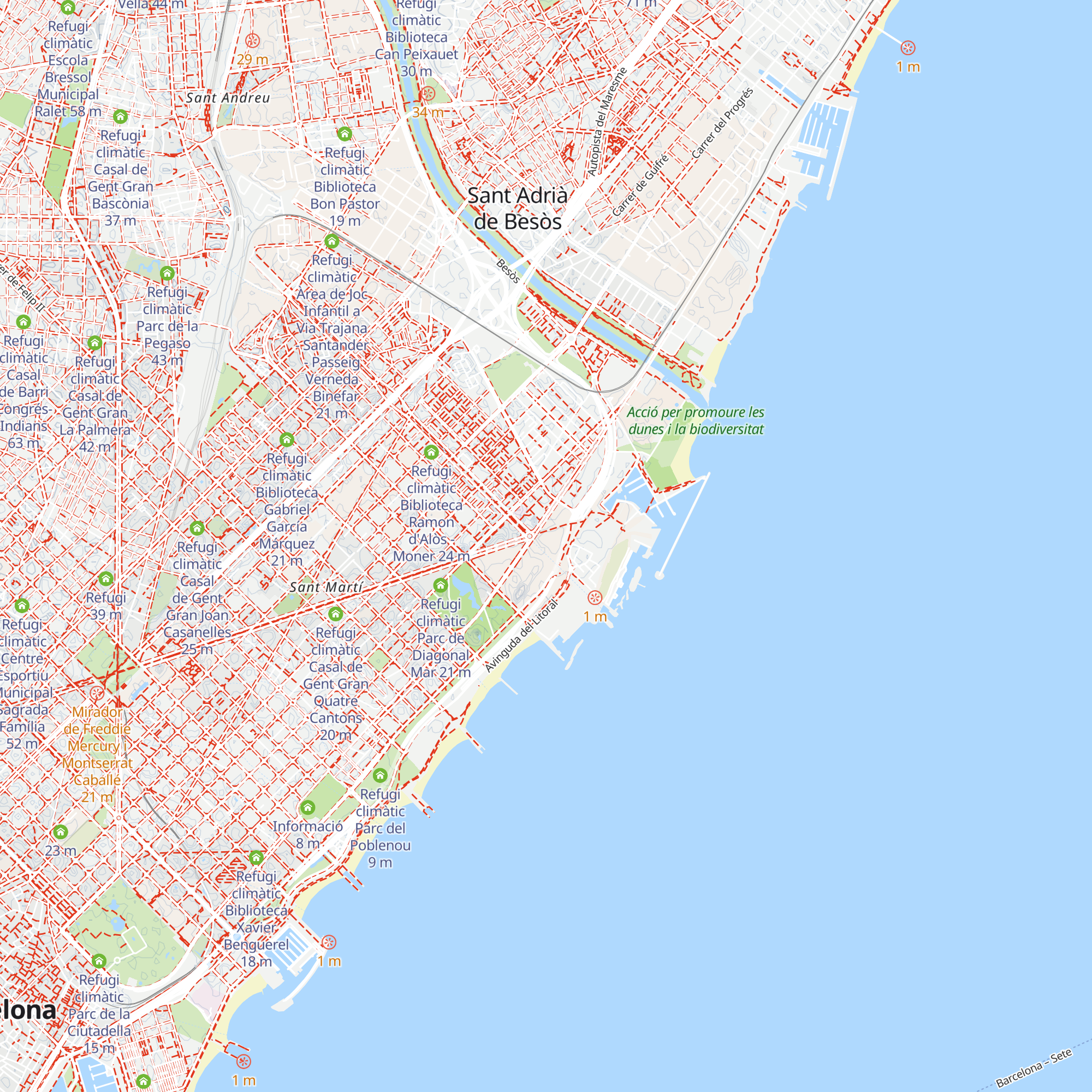 Refugi climàtic Museu de Ciències Naturals de Barcelona map