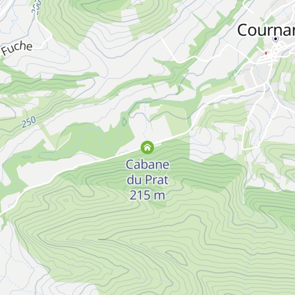 Map of Cabane du Prat