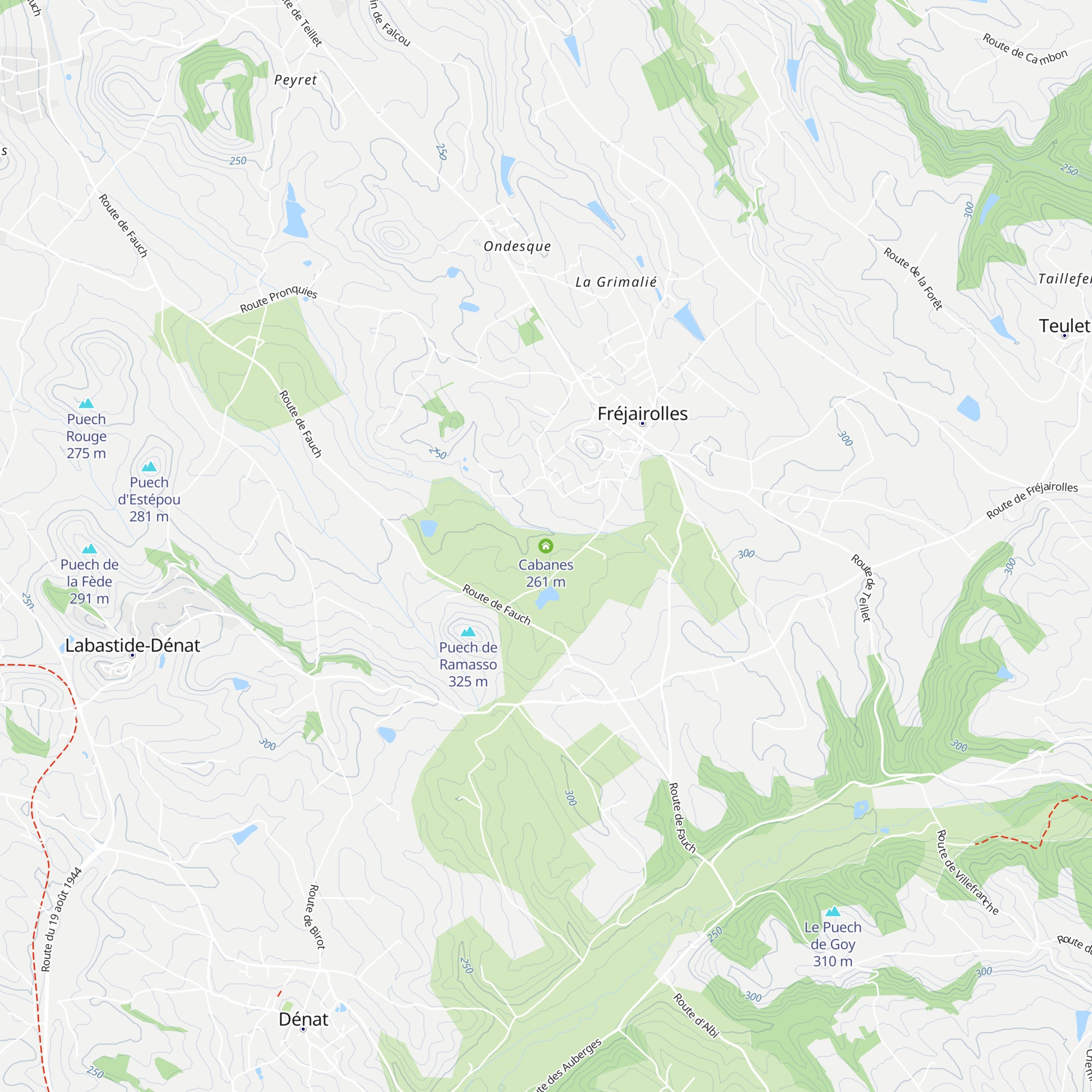 Cabanes map